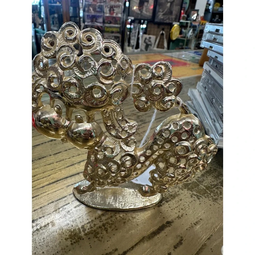 Vintage Gold Poodle Earring Tree